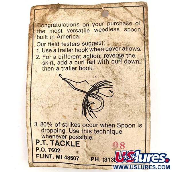 P.T. Tackle Weedless P.T. Spoon Lepel, Nikkel, 14g, #11649