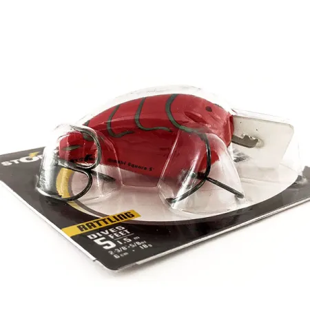 Storm Arashi Rattling Square 5 Crankbait, Red Craw, 18g, ratel, #11672