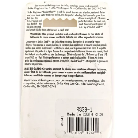 Strike King Rocket Shad Spinnerbait, Chartreuse, 10,6g, Colorado-blad, #RS-38