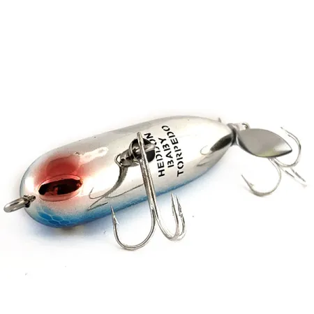 Heddon Baby Torpedo Oppervlakkunstaas, Blauw Zilver, 7g, Propeller, #11712