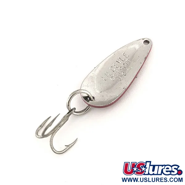 Dardevle Lildevle Lepel, Rood/Wit/Nikkel, 3,4g, Vintage, #11721