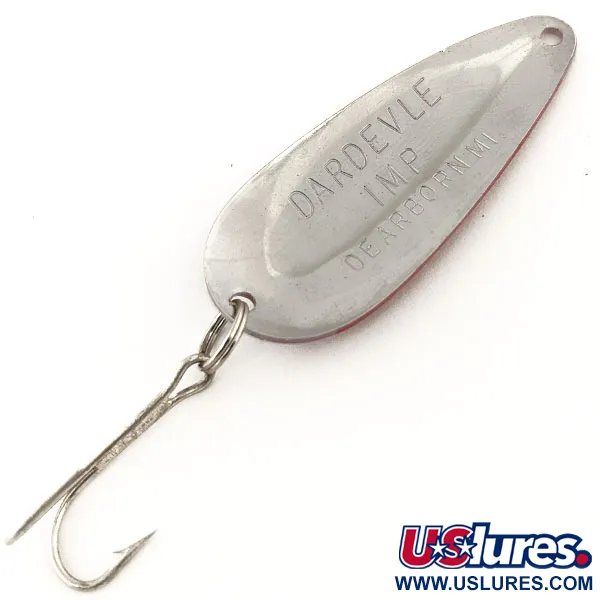 Eppinger Dardevle Imp Lepel, Rood/Wit/Nikkel, 11g, Dearborn, #11753