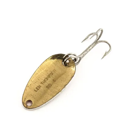 Len Thompson #6 Lepel, Rood / Wit / Messing, 3.5g, Klassiek, #11754