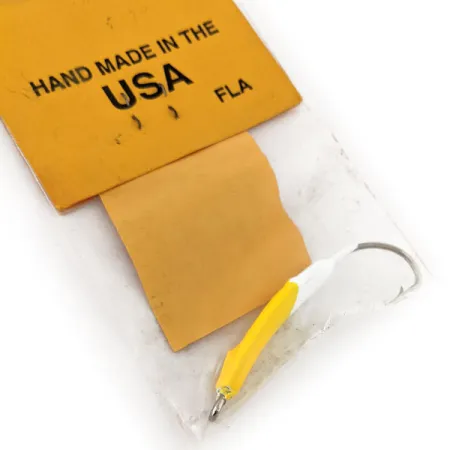 Doc's Goofy Jig Pompano Jig, Wit / Geel, 7g, Handgemaakt, #11757