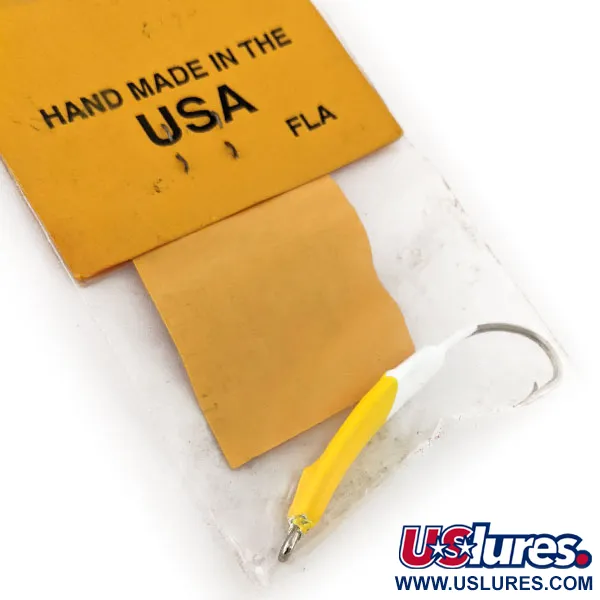 Doc's Goofy Jig Pompano Jig, Wit / Geel, 7g, Handgemaakt, #11757