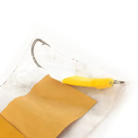 Doc's Goofy Jig Pompano Jig, Wit / Geel, 7g, Handgemaakt, #11757