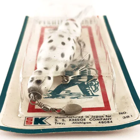 Kmart Kresge #381 Plug, Wit / Zwart, 14g, Metalen Lip, #11780