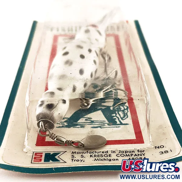 Kmart Kresge #381 Plug, Wit / Zwart, 14g, Metalen Lip, #11780