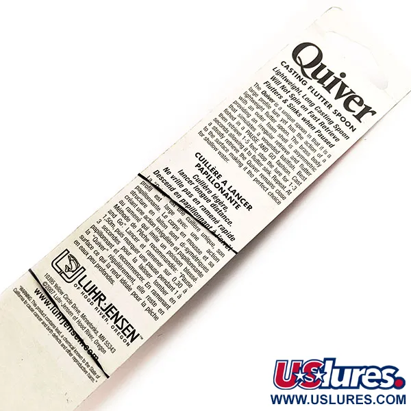 Luhr Jensen Quiver Lepel, Grijs/Oranje, 39g, asymmetrisch, #11781