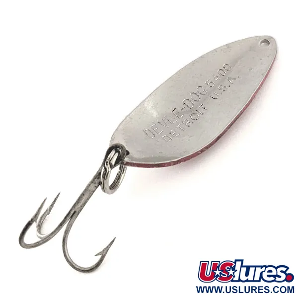 Dardevle Devle Dog 5400 Lepel, Rood / Wit / Nikkel, 14g, #11797