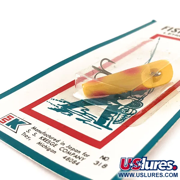 Kmart Kresge #318 Trollaas, Yellow / Red, 2.5g, Vintage, #11828