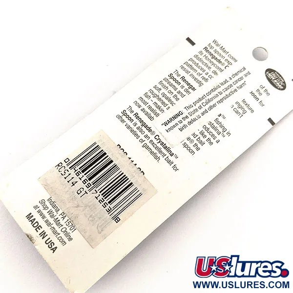 Renegade Crystalina Spoon Lepel, Zwart/Goud/Oranje, 11g, #11830