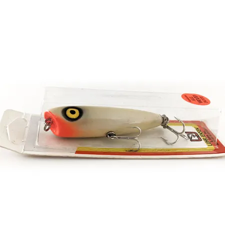 Luhr Jensen P.J. POP Wooden, 17g Pearl / Red, Topwater Popper #11935