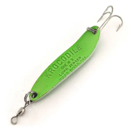 Luhr Jensen Krocodile Die #3 UV Lepel, Groen, 10g, UV, #11967