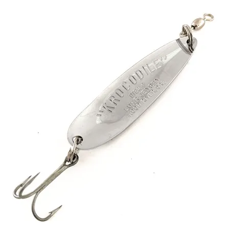 Luhr Jensen Krocodile Die #4 Lepel, Nikkel/Blauw, 14g, USA, #11969