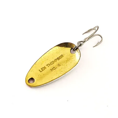 Len Thompson #6 Lepel, Rood / Wit / Goud, 3,5g, Messing body, #12066