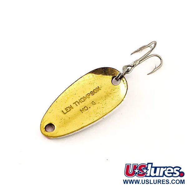 Len Thompson #6 Lepel, Rood / Wit / Goud, 3,5g, Messing body, #12066