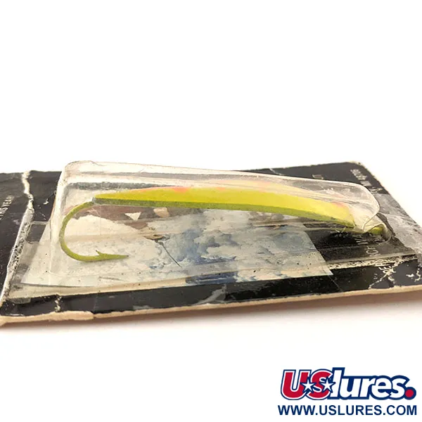 G.W's ice fishing Lures Kunstaas, Chartreuse/Oranje, 17g, Wierloos, #12104