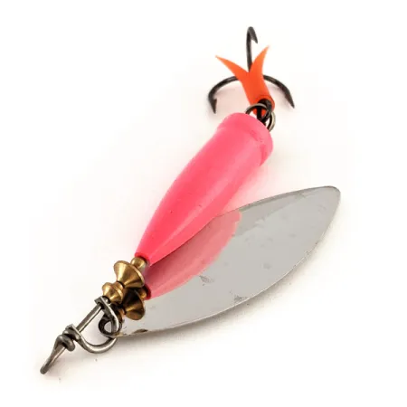 Blue Fox Super Vibrax Salmon UV Spinner, Nikkel/Roze, 33g, UV, #12161