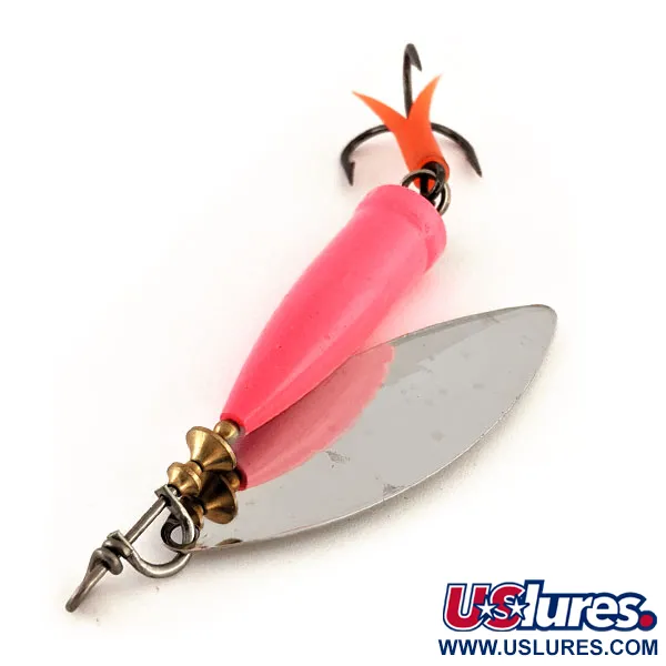 Blue Fox Super Vibrax Salmon UV Spinner, Nikkel/Roze, 33g, UV, #12161