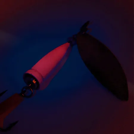 Blue Fox Super Vibrax Salmon UV Spinner, Nikkel/Roze, 33g, UV, #12161