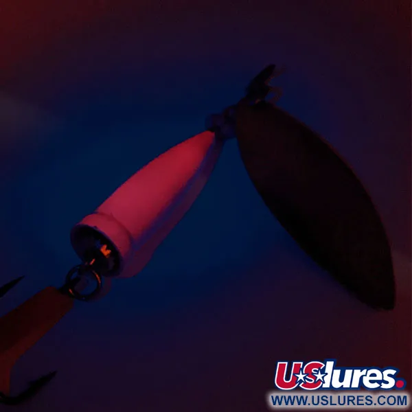 Blue Fox Super Vibrax Salmon UV Spinner, Nikkel/Roze, 33g, UV, #12161