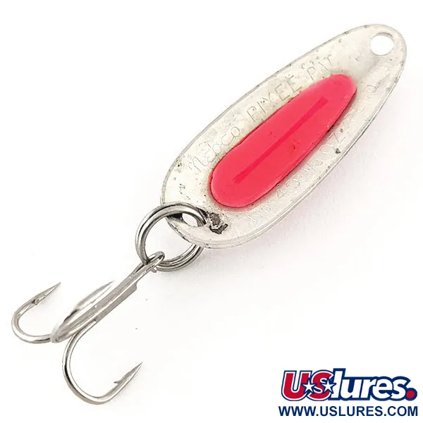 Nebco Pixee Lepel, Gehamerd Nikkel / Rood, 4.5g, Salmon Egg, #12188