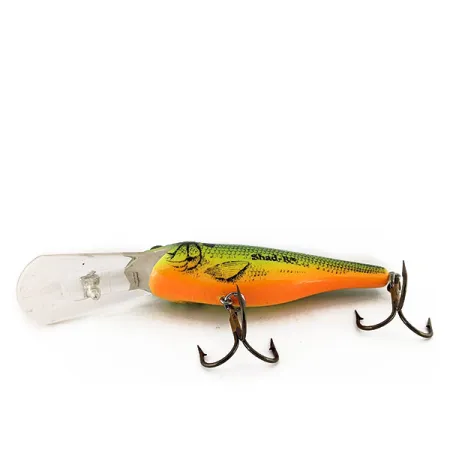 Rebel Shad R Plug, Groen/Geel Schubben, 11g, Dieplopend, #12228
