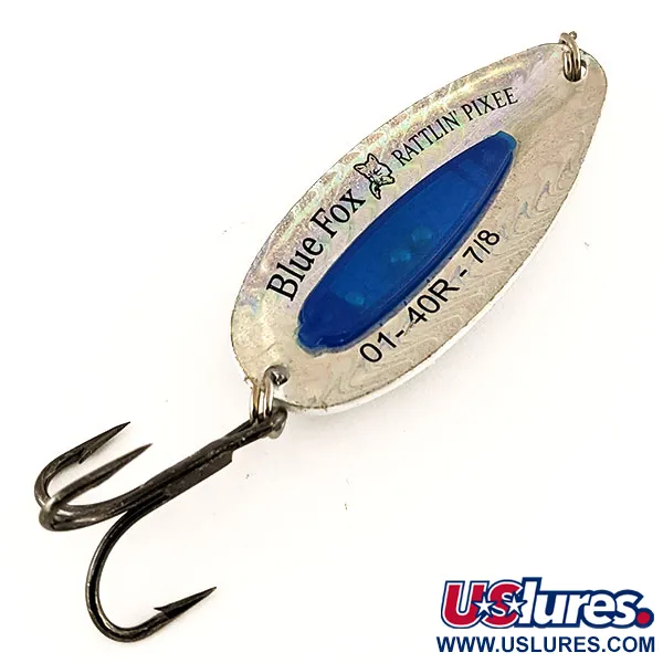 Blue Fox Rattlin Pixee Lepel, Nickel / Blue, 24g, Ratel, #12245
