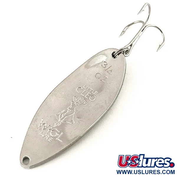 Little Cleo (Hula Girl) Lepel, Wit/Groen/Glitter/Nikkel, 21g, #12267