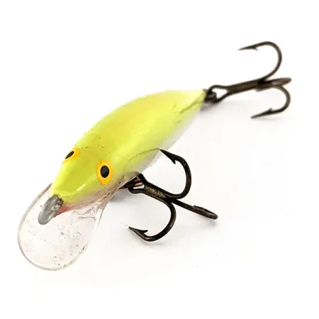 Rapala Original Floater F6 Plug, Chartreuse, 3g, Balsa, #12280