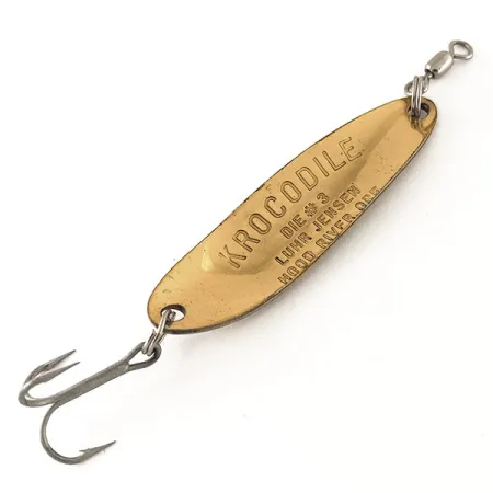 Luhr Jensen Krocodile Die #3 UV Lepel, Messing/Rood, 10g, UV, #12325