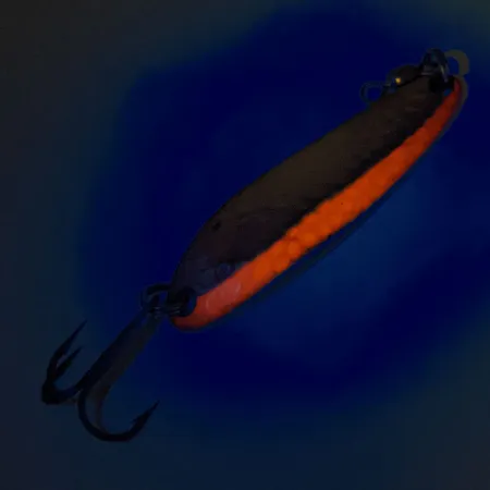 Luhr Jensen Krocodile Die #3 UV Lepel, Messing/Rood, 10g, UV, #12325