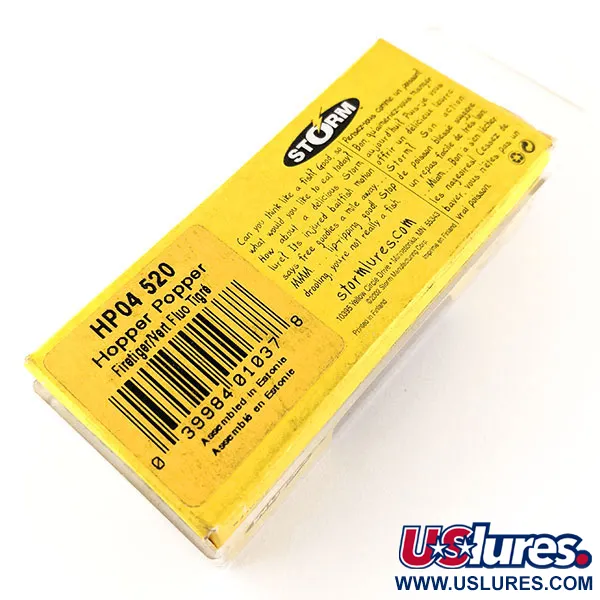 Storm Hopper Popper Oppervlakte-aas, Fire Tiger, 2g, #HP04 520