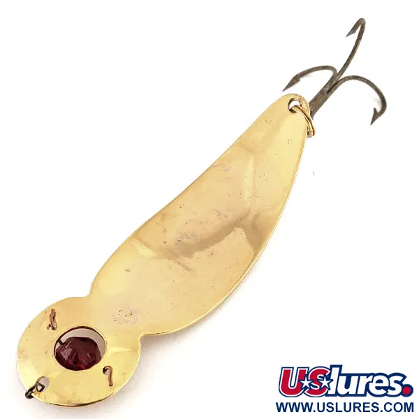 Lucky Strike One Eye Wiggler Lepel, Goud/Rood, 25g, Kraaloog, #12385