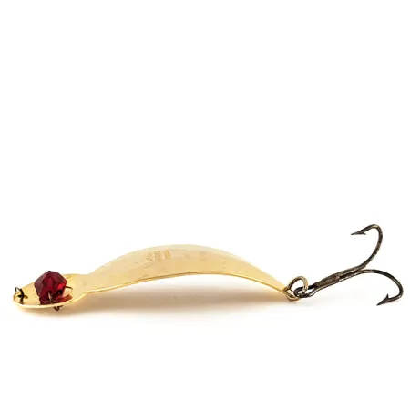 Lucky Strike One Eye Wiggler Lepel, Goud/Rood, 25g, Kraaloog, #12385