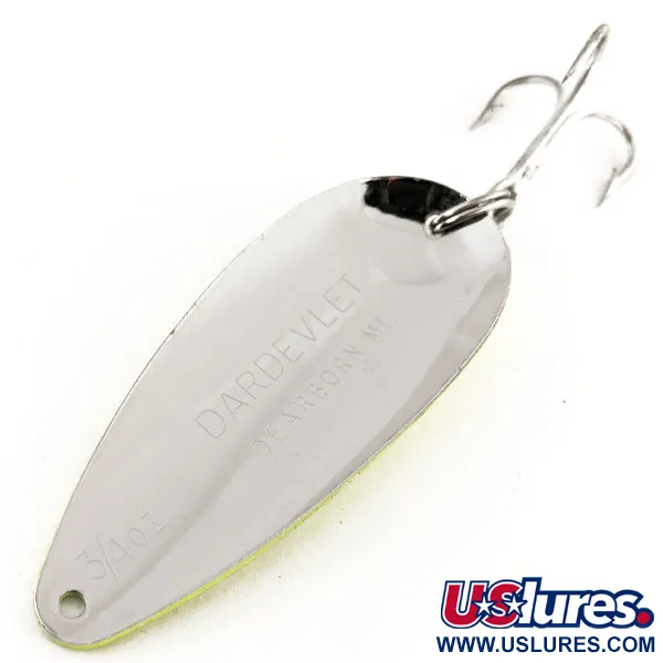 Dardevle Dardevlet UV Lepel, Chartreuse/Roze/Nikkel, 21g, #12410