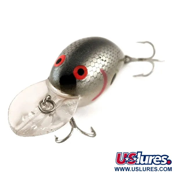 Bomber Fat A B05F Crankbait, Zilveren Schubben, 10g, drijvend, #12427