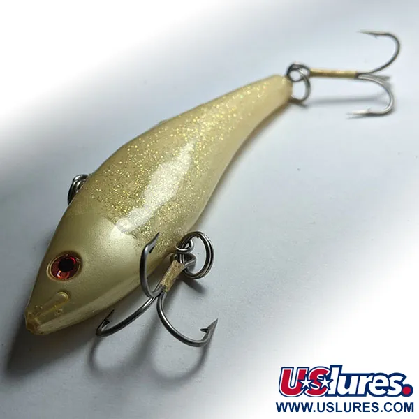 Saurus Vibra-Zarus Vibratiekunstaas, Geel glitter, 14g, JDM, #12433