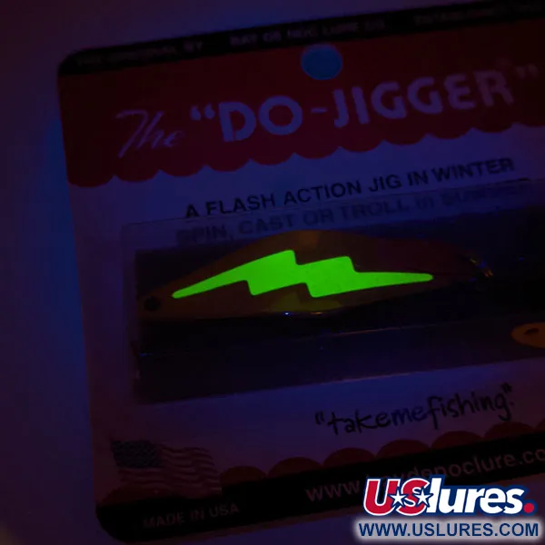 Bay de Noc Do-Jigger #3 UV, 9g nikkel/geel UV, Lepel #20264