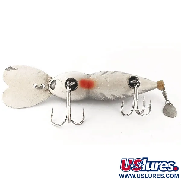 Whopper Stopper Hellbender Crankbait, Zilver-Wit, 12g, Metalen Lip, #12461