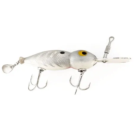 Whopper Stopper Hellbender Crankbait, Zilver-Wit, 12g, Metalen Lip, #12461