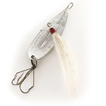 Johnson Silver Minnow Triple Hook Lepel, Zilver, 7g, Bucktail, #12489