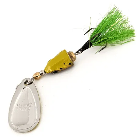Blue Fox Vibrax Shallow Spinner, Regenboog Geel/Groen, 8g, #12555