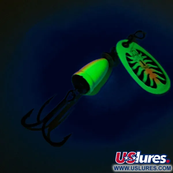 Blue Fox Super Vibrax 1 UV Spinner, Chartreuse, 4g, UV-effect, #12556