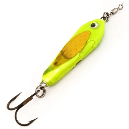 Bubba-Baits Zig Zag Spoon Jig-lepel, Chartreuse, 25g, UV Glow, #12572