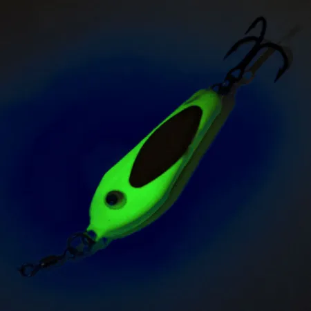 Bubba-Baits Zig Zag Spoon Jig-lepel, Chartreuse, 25g, UV Glow, #12572