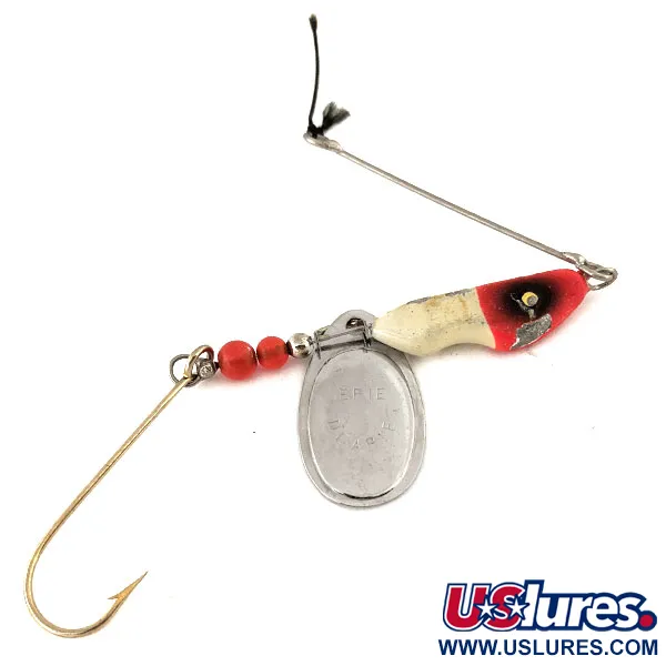 Erie Dearie Walleye Killer Spinner, Rood/Wit/Nikkel, 14g, #12590
