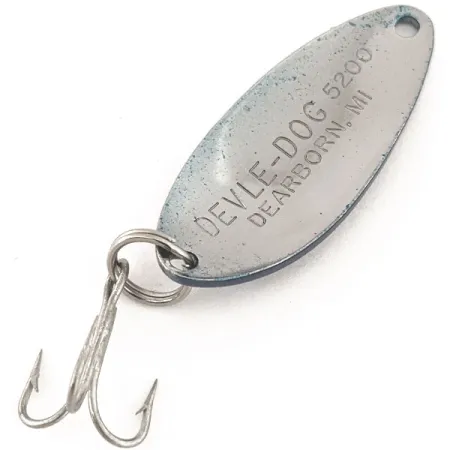 Dardevle Devle Dog 5200 Lepel, Nikkel / Blauw, 7g, Vintage, #12652