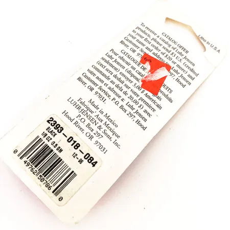 Luhr Jensen Hot Tail Spinner, Zwart, 3.5g, Instant-Spin, #12676